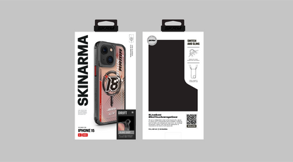 Apple iPhone 15 SkinArma M-safe Şarj Özellikli Sticker Yapıştırmalı Drift Kapak Siyah