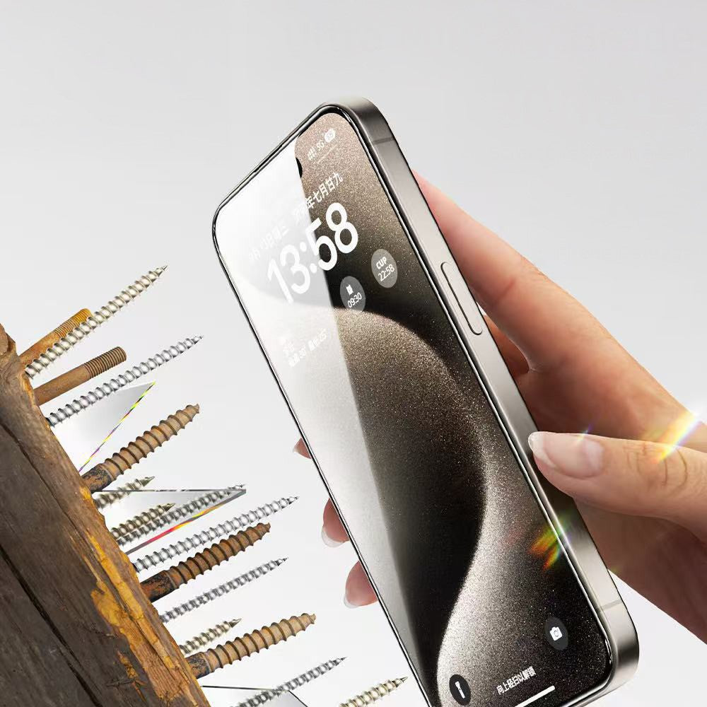 Apple iPhone 15 Zore 2.5D Oliv HD Temperli Cam Ekran Koruyucu + Kolay Uygulama Aparatı