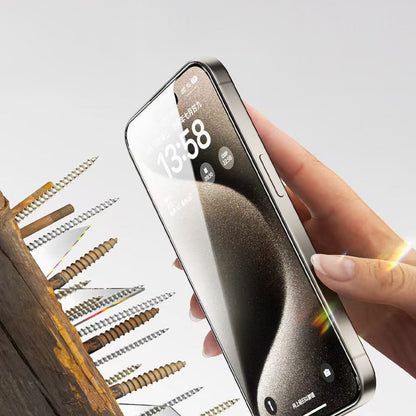 Apple iPhone 15 Zore 2.5D Oliv HD Temperli Cam Ekran Koruyucu + Kolay Uygulama Aparatı