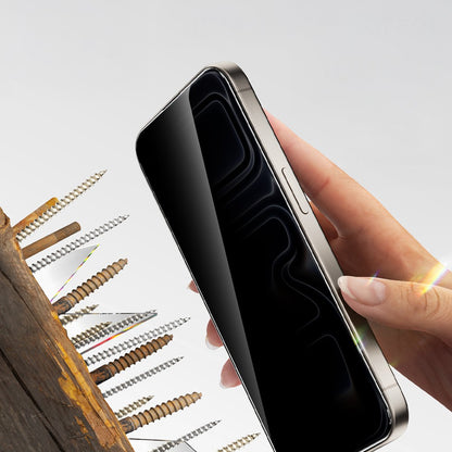 Apple iPhone 15 Zore 2.5D Oliv Privacy Temperli Cam Ekran Koruyucu + Kolay Uygulama Aparatı