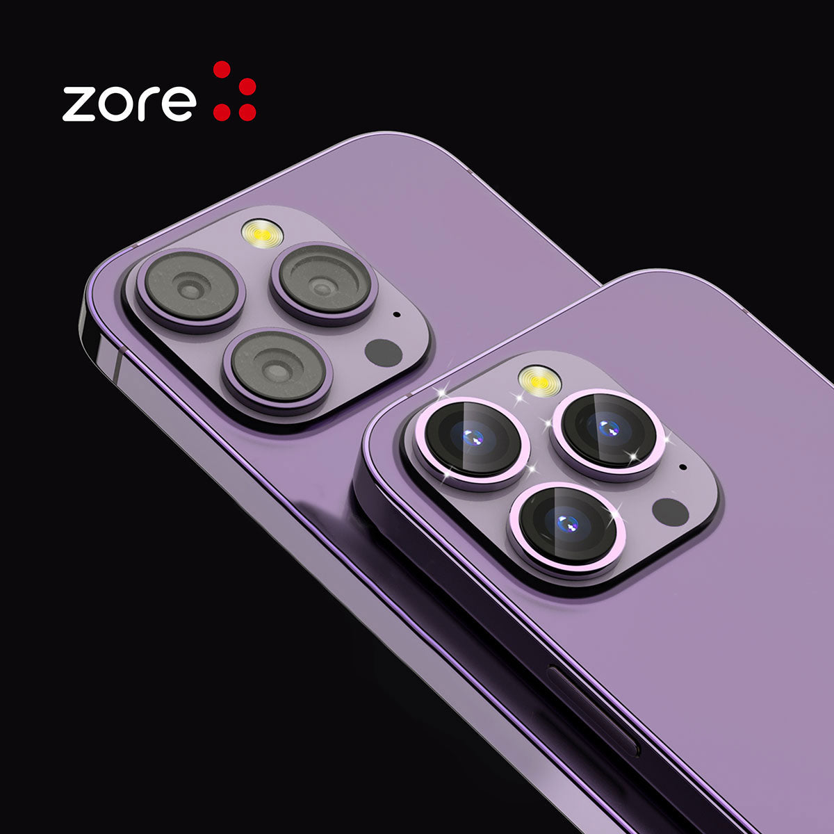 Apple iPhone 15 Zore CL-12 Premium Safir Parmak İzi Bırakmayan Anti-Reflective Kamera Lens Koruyucu Yeşil
