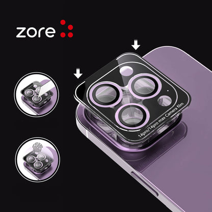 Apple iPhone 15 Zore CL-12 Premium Safir Parmak İzi Bırakmayan Anti-Reflective Kamera Lens Koruyucu Sarı