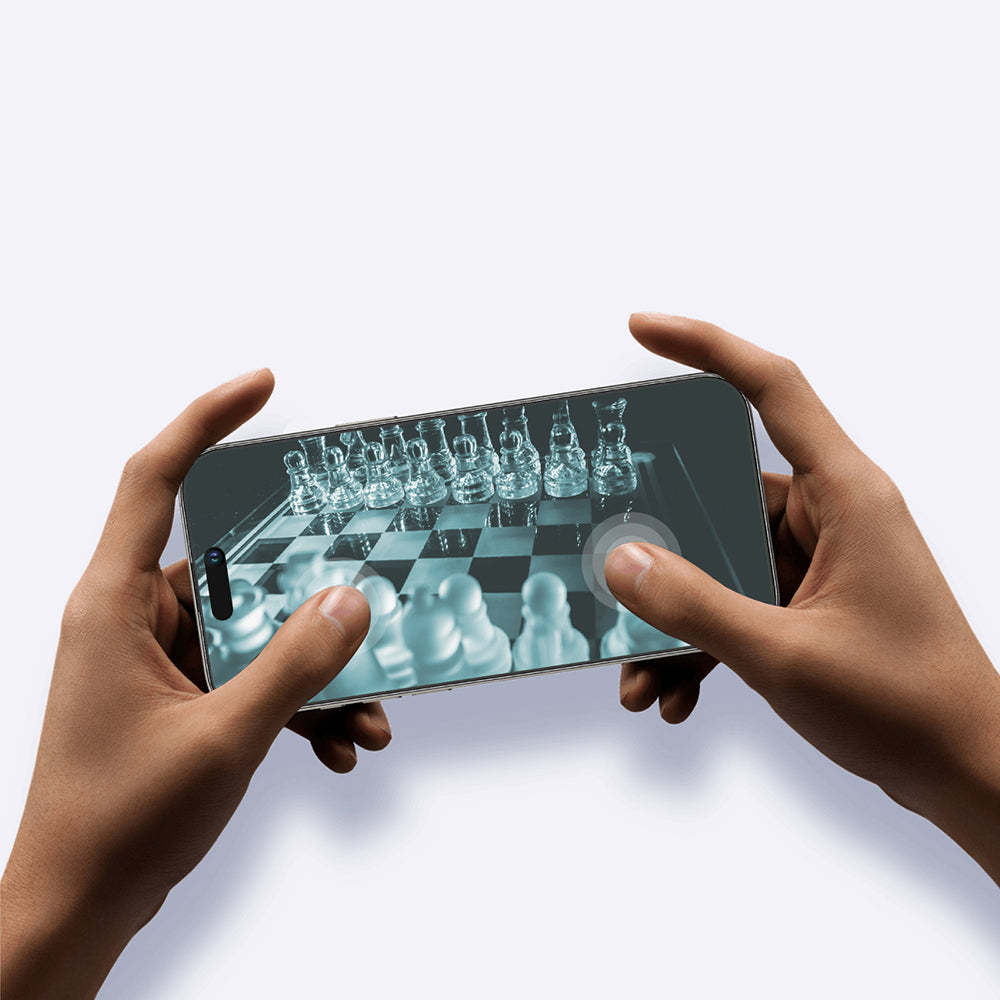 Apple iPhone 16 Amazingthing Radix Mat Parmak İzi Bırakmayan Temperli Cam Ekran Koruyucu Siyah