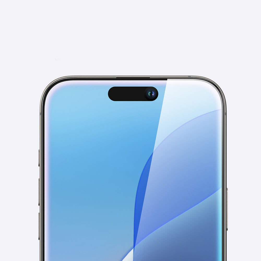 Apple iPhone 16 Amazingthing Radix Parmak İzi Bırakmayan Temperli Cam Ekran Koruyucu Siyah