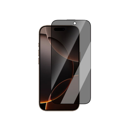 Apple iPhone 16 CaseWorld 0.25mm Privacy 3D Temperli Cam Ekran Koruyucu + Uygulama Aparatlı Siyah