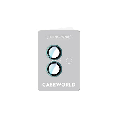 Apple iPhone 16 CaseWorld Alloy Two-Color Serisi Lens Koruyucu Yeşil
