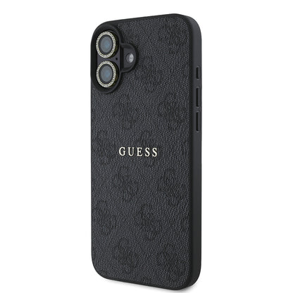 Apple iPhone 16 Guess Orjinal Lisanslı Kılıf + Ekran Koruyucu + Lens Koruyucu 3in1 Aksesuar Seti Pembe