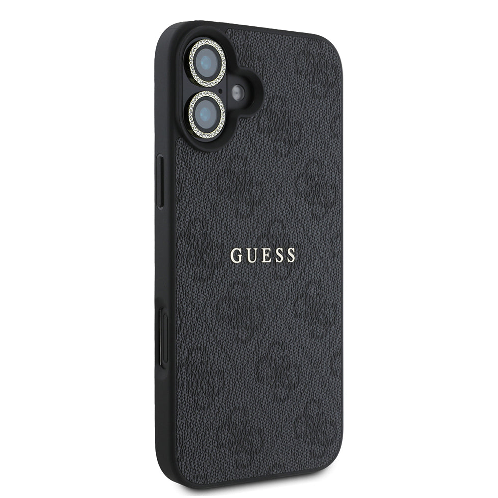 Apple iPhone 16 Guess Orjinal Lisanslı Kılıf + Ekran Koruyucu + Lens Koruyucu 3in1 Aksesuar Seti Kahverengi
