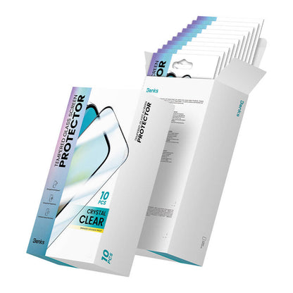 Apple iPhone 16 Hidrofobik Ve Oleofobik Özellikli Benks Air Shield Ekran Koruyucu 10&prime;lu Paket Şeffaf