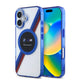 Apple iPhone 16 Kılıf BMW Orjinal Lisanslı M-safe Şarj Özellikli M Logolu Üç Renk Çizgili Motorsport Circle Kapak
