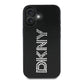 Apple iPhone 16 Kılıf DKNY Orjinal Lisanslı Taşlı DKNY Yazılı Metalik Rhinestones PU Deri Kapak Siyah