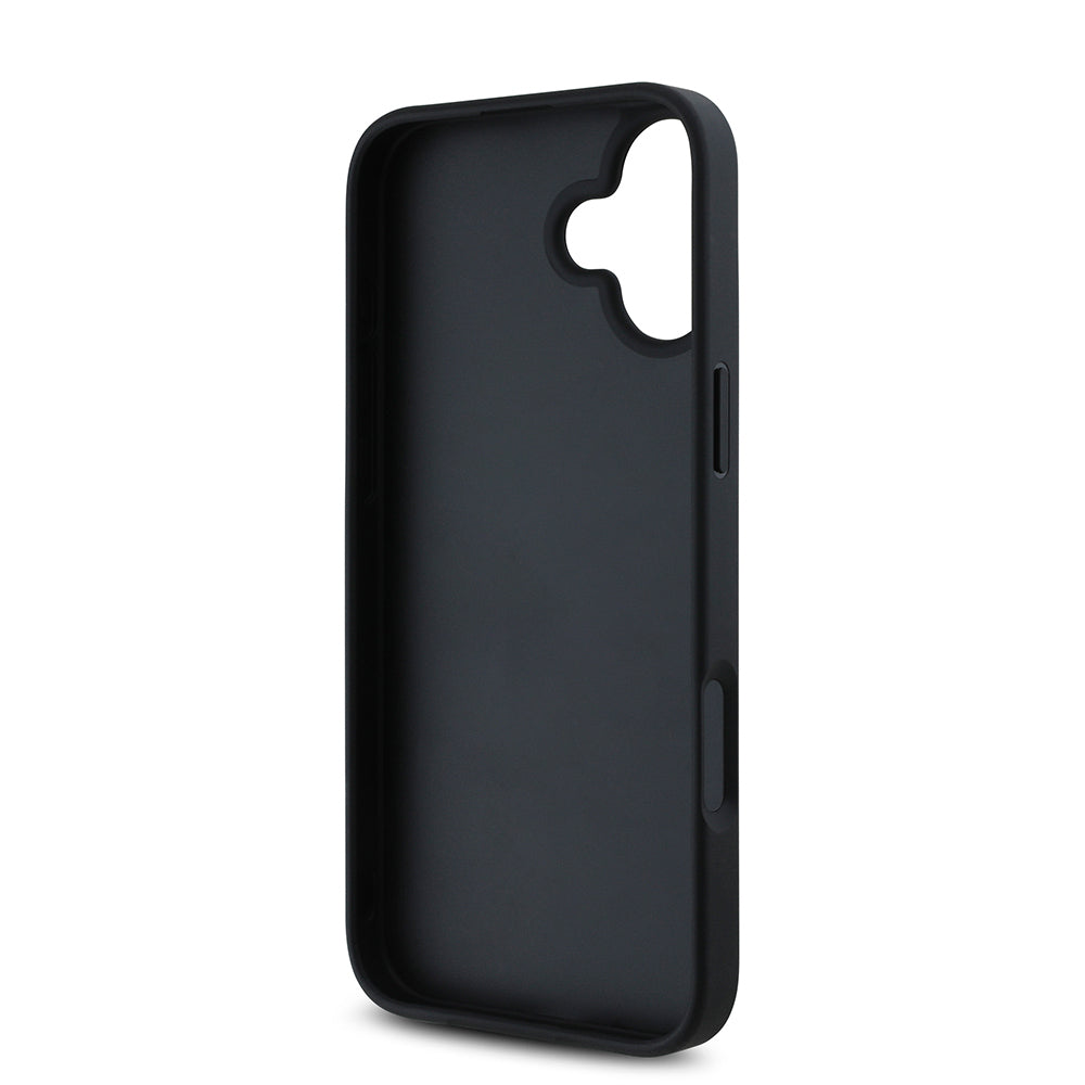 Apple iPhone 16 Kılıf Guess Orjinal Lisanslı Gül Baskılı Büyük Metal Logo Dizaynlı Kapak Pembe