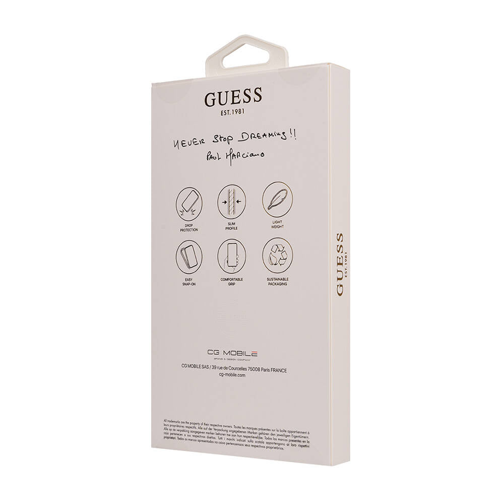 Apple iPhone 16 Kılıf Guess Orjinal Lisanslı M-safe Şarj Özellikli Small 4G Classic Kapak Pembe