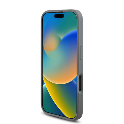 Apple iPhone 16 Kılıf Guess Orjinal Lisanslı Taşlı Arka Yüzey Üçgen Logolu Kapak Siyah