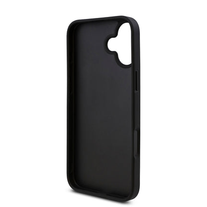 Apple iPhone 16 Kılıf Guess Orjinal Lisanslı Taşlı Arka Yüzey Üçgen Logolu Kapak Pembe