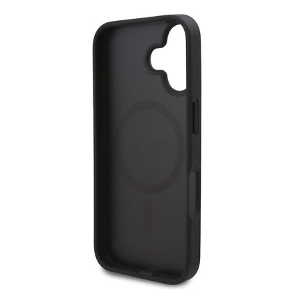 Apple iPhone 16 Kılıf Karl Lagerfeld Orjinal Lisanslı M-safe Şarj Özellikli KL Yazılı Hot Stamp Kapak Pembe