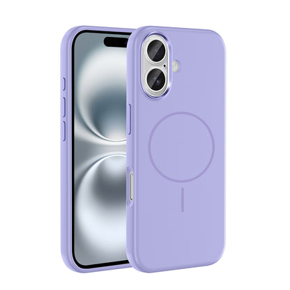 Apple iPhone 16 Kılıf M-Safe Şarj Özellikli Metal Kamera Çerçeveli Zore Edi Silikon Kapak