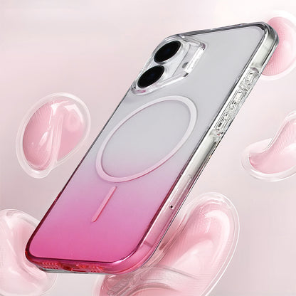 Apple iPhone 16 Kılıf M-Safe Şarj Özellikli Zore Septik Silikon Kapak Pembe