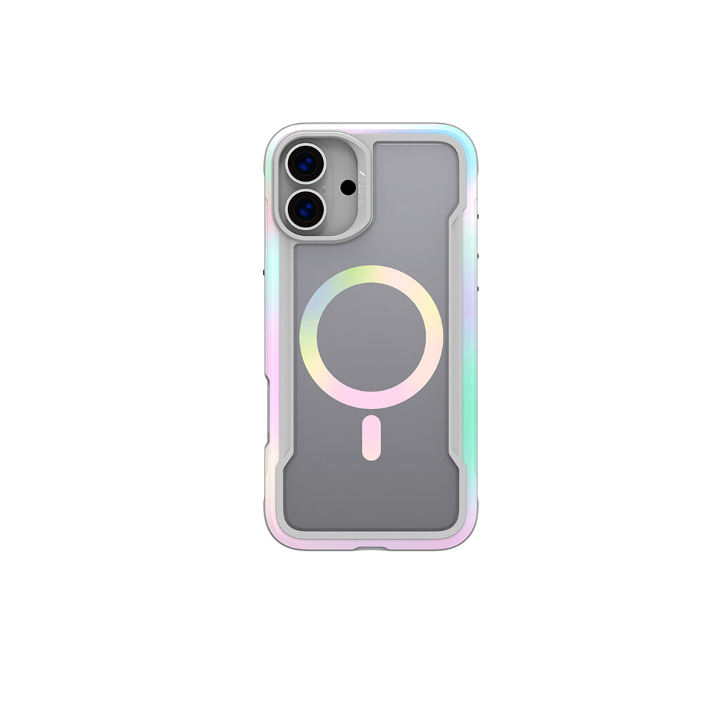 Apple iPhone 16 Kılıf M-safe Şarj Özellikli Airbagli Raptic Shield 2.0 Serisi Şeffaf Arka Yüzey Kapak Beyaz