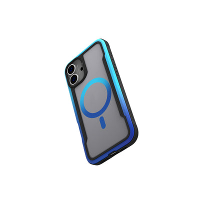 Apple iPhone 16 Kılıf M-safe Şarj Özellikli Airbagli Raptic Shield 2.0 Serisi Şeffaf Arka Yüzey Kapak Turkuaz