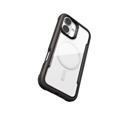 Apple iPhone 16 Kılıf M-safe Şarj Özellikli Airbagli Raptic Shield Serisi Şeffaf Arka Yüzey Kapak Siyah