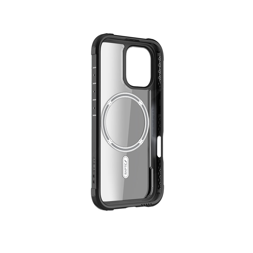 Apple iPhone 16 Kılıf M-safe Şarj Özellikli Airbagli Raptic Shield Serisi Şeffaf Arka Yüzey Kapak Colorful