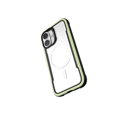 Apple iPhone 16 Kılıf M-safe Şarj Özellikli Airbagli Raptic Shield Serisi Şeffaf Arka Yüzey Kapak Yeşil