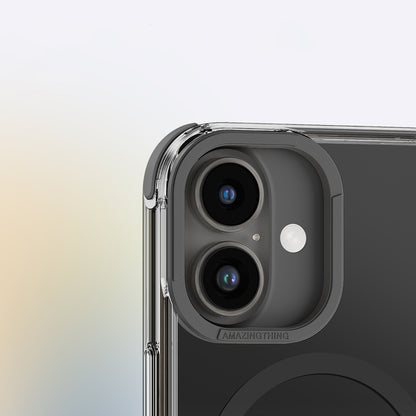 Apple iPhone 16 Kılıf M-safe Şarj Özellikli Amazingthing Omni Serisi Kapak Siyah