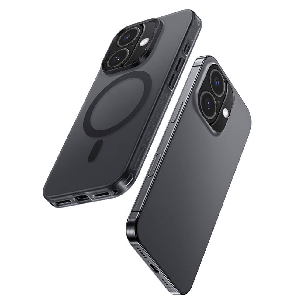 Apple iPhone 16 Kılıf M-safe Şarj Özellikli Benks Lucid Armor Kapak Siyah