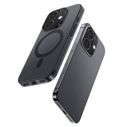 Apple iPhone 16 Kılıf M-safe Şarj Özellikli Benks Lucid Armor Kapak Titanyum-Gri