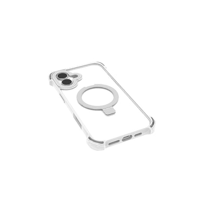 Apple iPhone 16 Kılıf M-safe Şarj Özellikli Raptic Dual Serisi Şeffaf Standlı Kapak Siyah