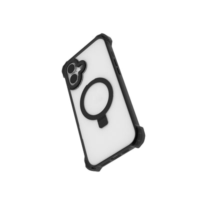 Apple iPhone 16 Kılıf M-safe Şarj Özellikli Raptic Dual Serisi Şeffaf Standlı Kapak Şeffaf