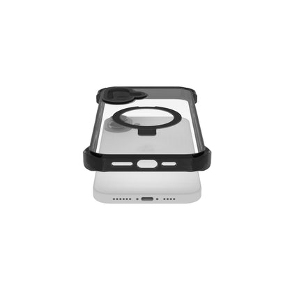 Apple iPhone 16 Kılıf M-safe Şarj Özellikli Raptic Dual Serisi Şeffaf Standlı Kapak Siyah