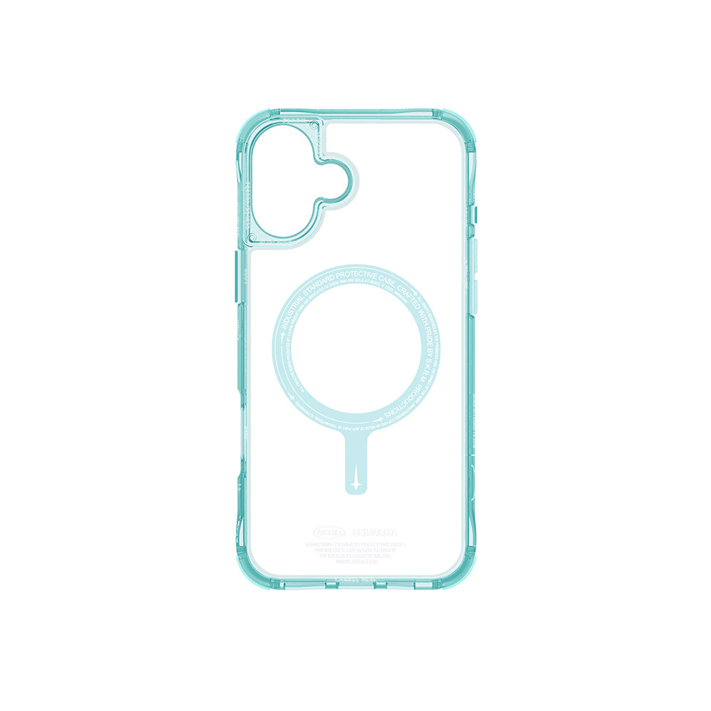 Apple iPhone 16 Kılıf M-safe Şarj Özellikli Şeffaf Airbag Tasarımlı Skinarma Saido Kapak Şeffaf