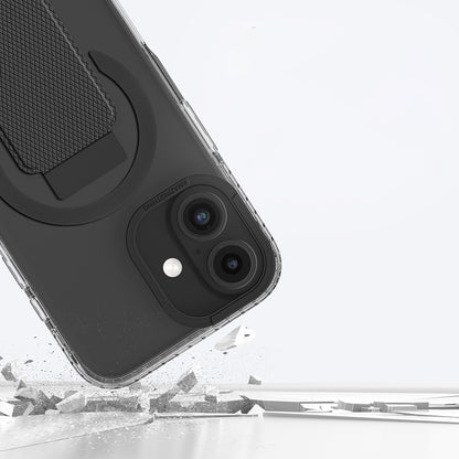 Apple iPhone 16 Kılıf M-safe Şarj Özellikli Standlı Amazingthing Titan Pro Plus Kapak Siyah