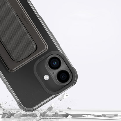 Apple iPhone 16 Kılıf M-safe Şarj Özellikli Standlı Set Amazingthing Omni Adventure Serisi Kapak Siyah