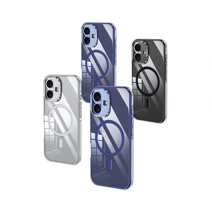 Apple iPhone 16 Kılıf M-safe Şarj Özellikli Wlons Standlı Efsane Kapak Gri