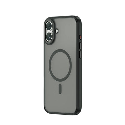 Apple iPhone 16 Kılıf Wiwu FGG-012 ArmorPro Serisi M-safe Şarj Özellikli Parmak İzi Bırakmayan Kılıf Gri