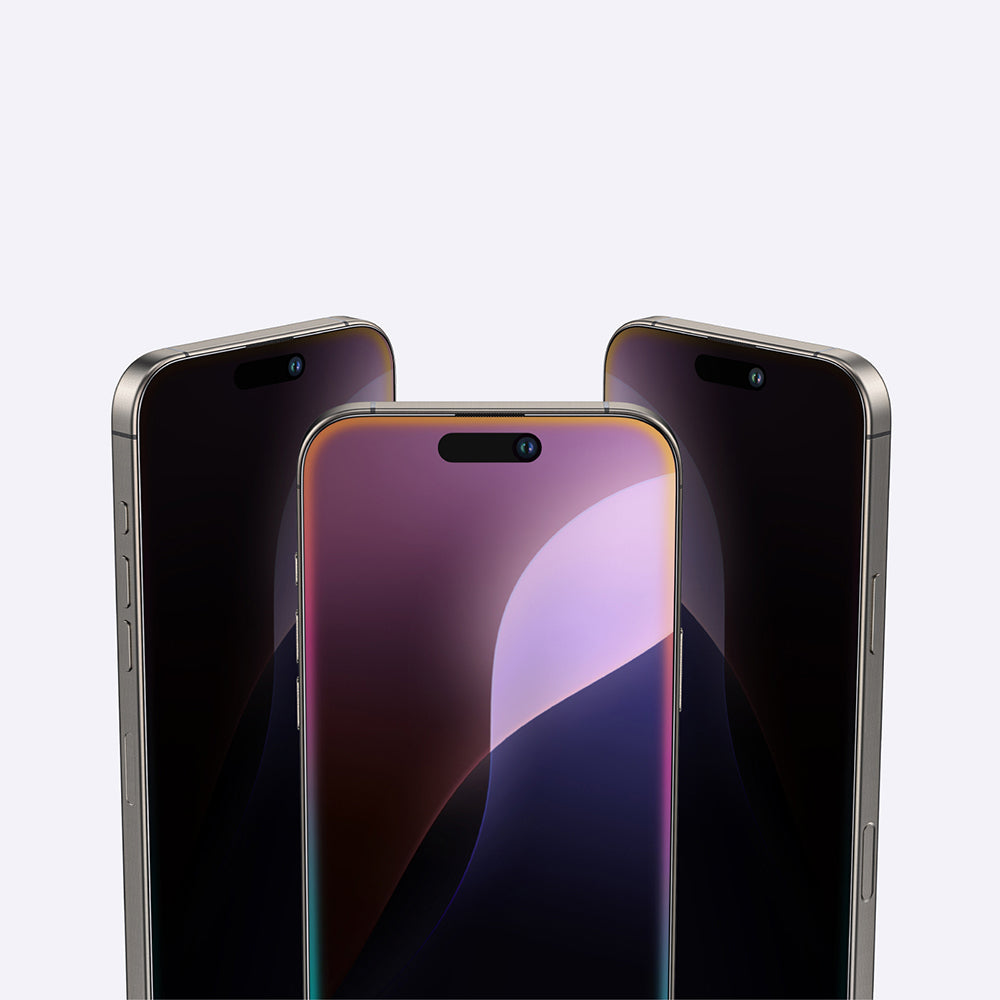 Apple iPhone 16 Plus Amazingthing Titan Privacy Parmak İzi Bırakmayan Temperli Cam Ekran Koruyucu Siyah