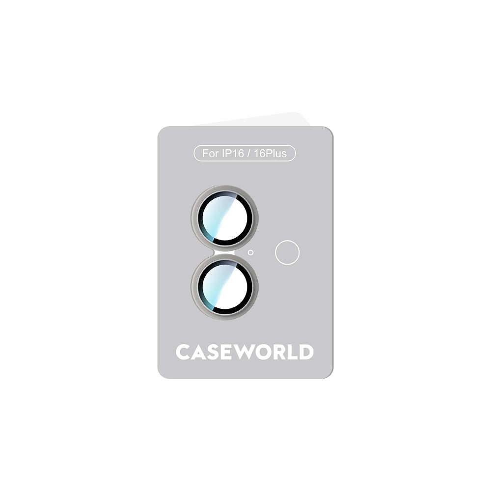 Apple iPhone 16 Plus CaseWorld Alloy Serisi Oleofobik Anti Reflective Kamera Lens Koruyucu Siyah