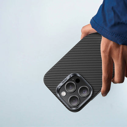 Apple iPhone 16 Plus Kılıf Benks M-safe Şarj Özellikli Magnetik ArmorAir 600D Kevlar Fiber Kapak Siyah