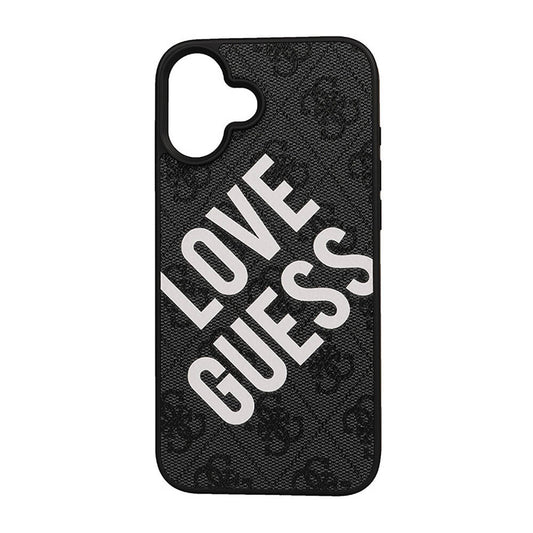 Apple iPhone 16 Plus Kılıf Guess Orjinal Lisanslı Big Love Guess Kapak Kahverengi
