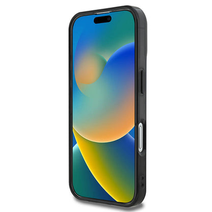 Apple iPhone 16 Plus Kılıf Guess Orjinal Lisanslı M-safe Şarj Özellikli 4G Desenli IML Yazı Logolu Peony Kapak Kahverengi