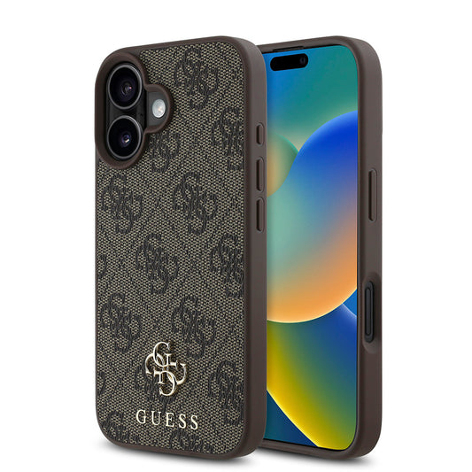 Apple iPhone 16 Plus Kılıf Guess Orjinal Lisanslı M-safe Şarj Özellikli Small 4G Classic Kapak Pembe