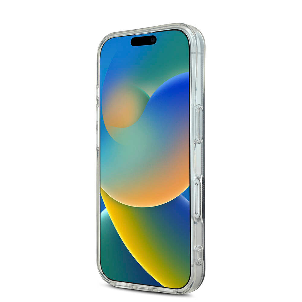 Apple iPhone 16 Plus Kılıf Guess Orjinal Lisanslı M-safe Şarj Özellikli Yazı Logolu 4G Desenli Kapak Pembe