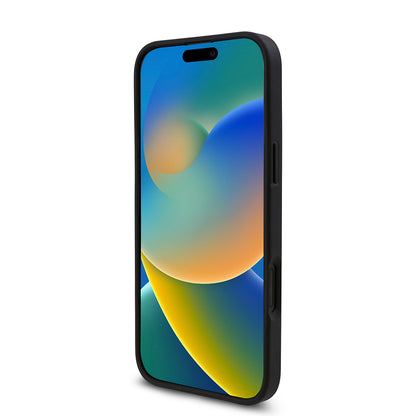 Apple iPhone 16 Plus Kılıf Guess Orjinal Lisanslı Taşlı Arka Yüzey Üçgen Logolu Kapak Pembe