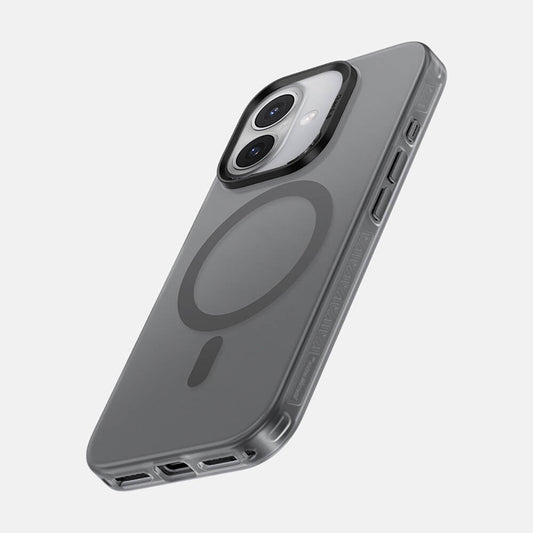 Apple iPhone 16 Plus Kılıf M-safe Şarj Özellikli Benks Lucid Armor Kapak Titanyum-Gri