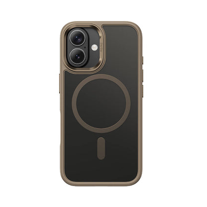 Apple iPhone 16 Plus Kılıf M-safe Şarj Özellikli Benks Mist Protective Kapak Titanyum-Gold