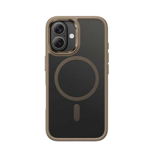 Apple iPhone 16 Plus Kılıf M-safe Şarj Özellikli Benks Mist Protective Kapak Titanyum-Gold