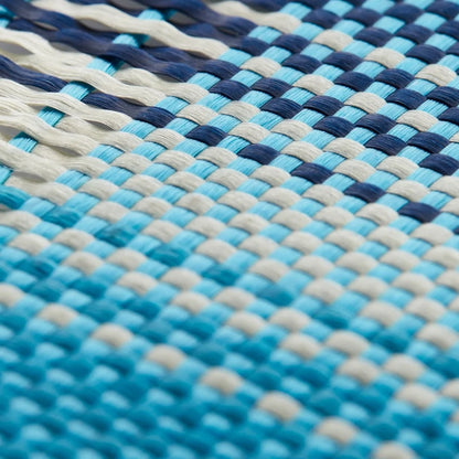 Apple iPhone 16 Plus Kılıf M-safe Şarj Özellikli Aramid Fiber Pitaka Tactile Woven Sunset-Moonrise Serisi Moonrise Kapak Mavi